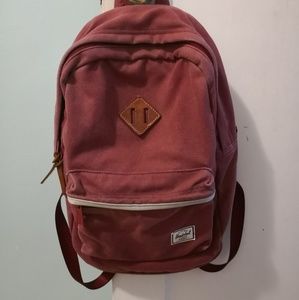 burgundy book bag